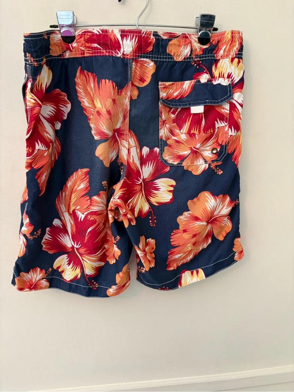 Old Navy Men's Floral Swim Trunks -Laceup Front @ Waist-Size M